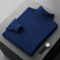MVLYFLRT Men's Sweater Autumn and Winter New Cashmere Sweater 100% Pure Wool Knitting Sweater Fashion High Lapel Pullover Top