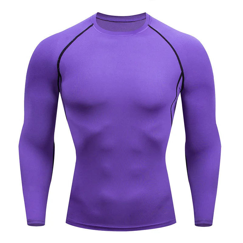 Men's T-Shirt Outdoor Training Fitness Gym Jogging Running Sweatshirt Bat/-Man Compression Shirts Tight Elastic Breathable