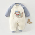 0-18M Baby Jumpsuit Clip Cotton Thick Autumn and Winter Clothes Newborn Warm Pajamas Baby A-level Clothes Crawling Clothes
