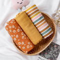 Kangobaby #My Soft Life# 3pcs Set Breathable Baby Muslin Cotton Swaddle Blanket Newborn Bath Towel 120x110cm