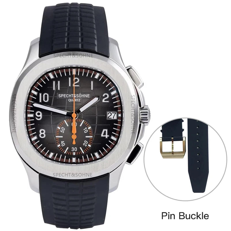 Dropshipping Products 2025 Men Watch Specht&Sohne Japan Chronograph Quartz Wristwatch Rose Gold Waterproof