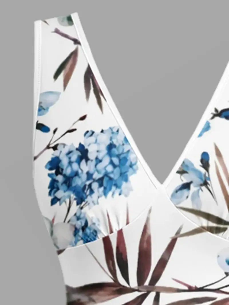 Flowers Tropical Leaf Print