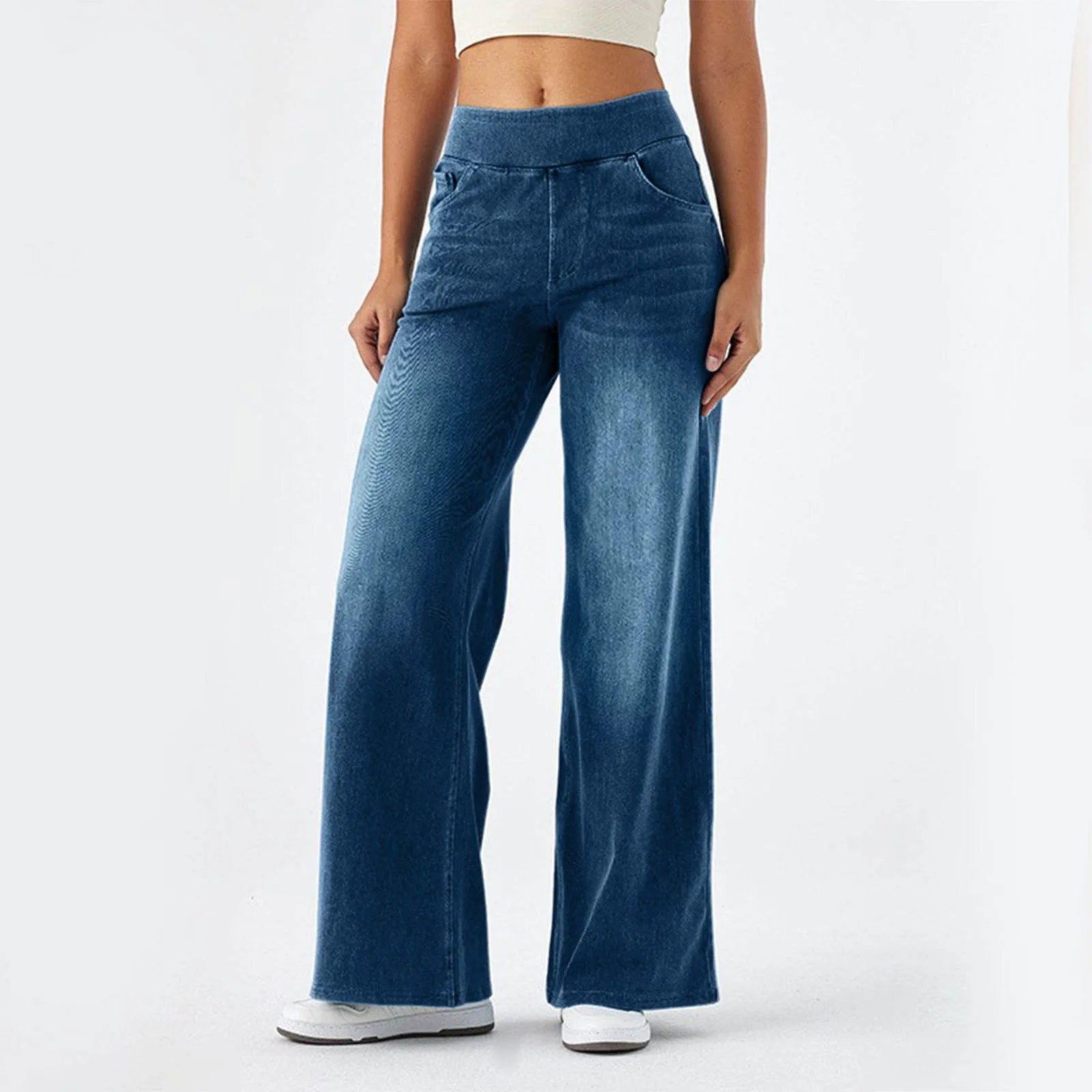 Ladies Baggy Wide Leg Trousers