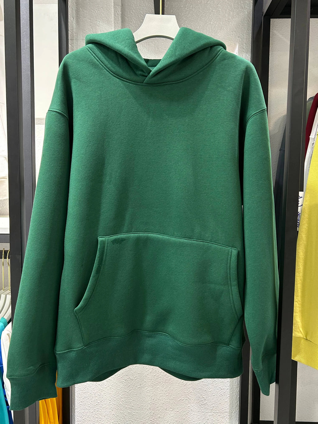 500gsm Heavyweight Faux Sherpa Fleece Hoodie, Drop Shoulder Oversized Pullover, Unisex Pocket Sweatshirt, Winter Streetwear