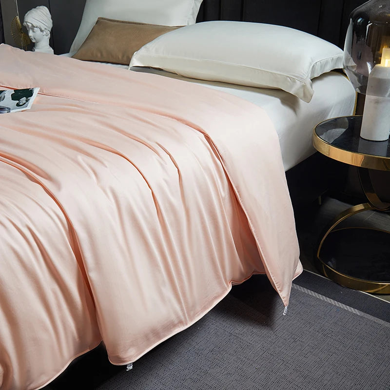 100% Natural Mulberry Silk Comforter With Cotton Shell King Queen Summer Winter Warm Duvet Blanket Single Couple Bedding Quilt