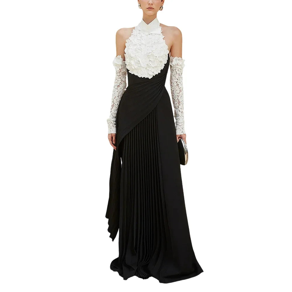 Vintage Sleeveless Halter Gown