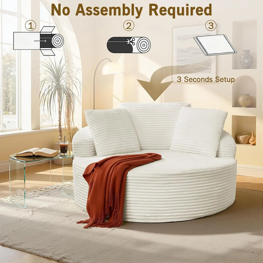 Oversized Round Chaise Lounge