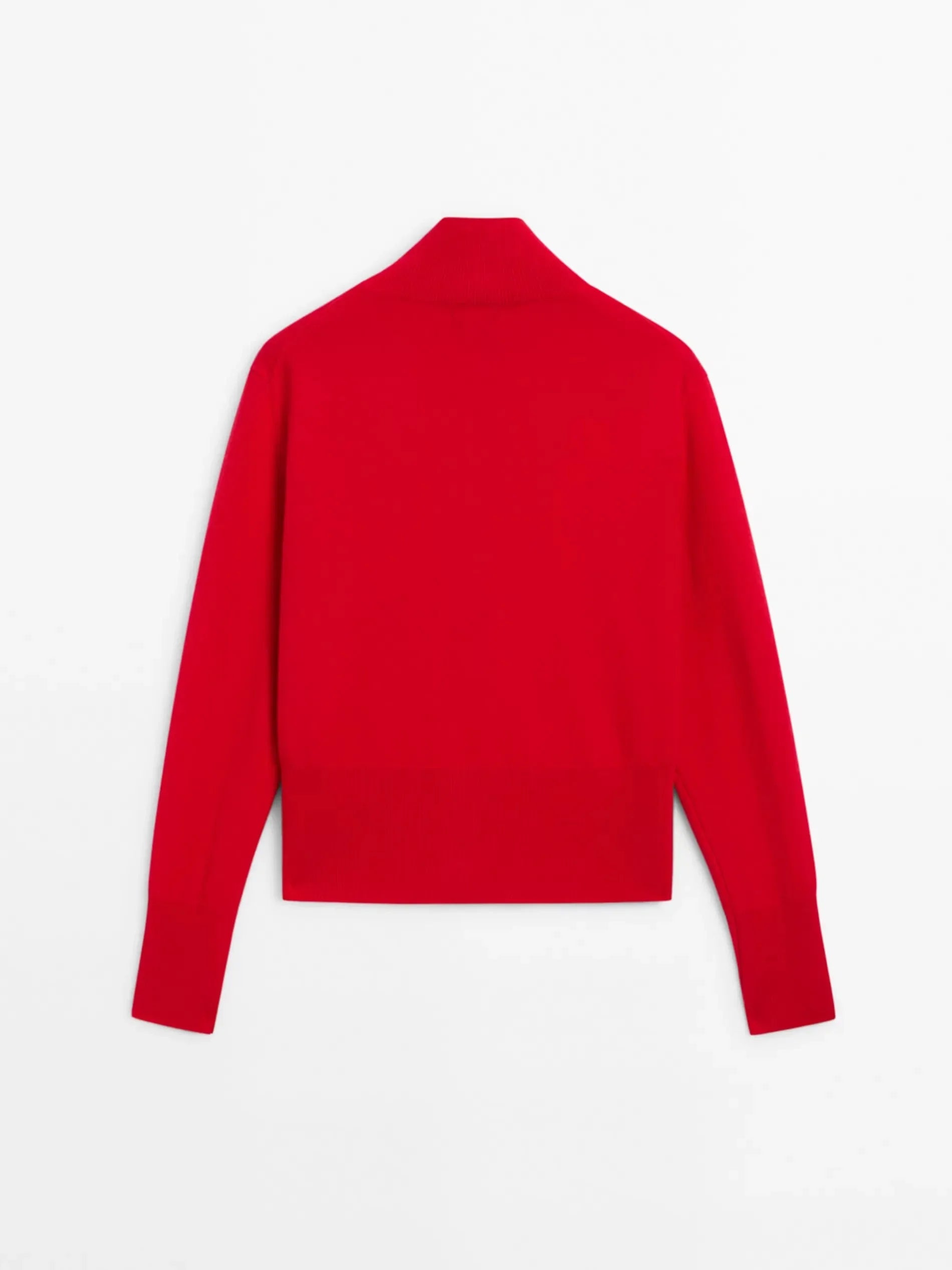 Ethereal costume 2025 massidutti spring new style of Minimalist commuter slim high-neck long-sleeved knit cardigan
