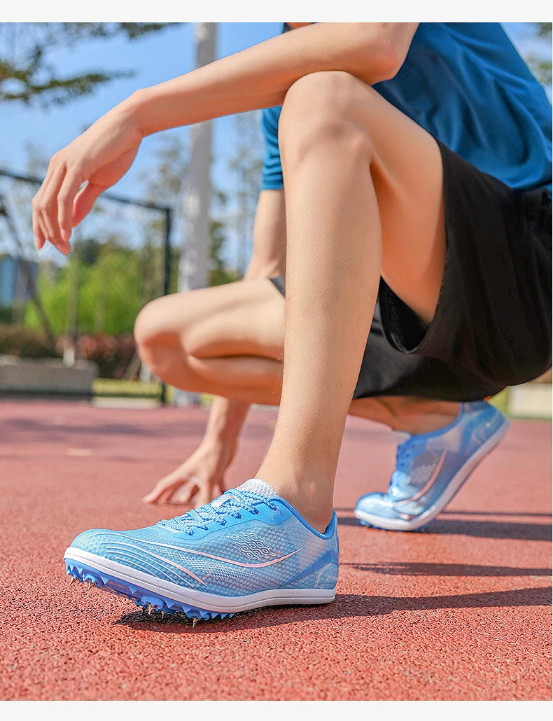 2025 New Couples Track and Field Shoes Non Slip Women Spikes Sneakers Breathable Men Running Shoes Comfortable Outdoor Sneakers