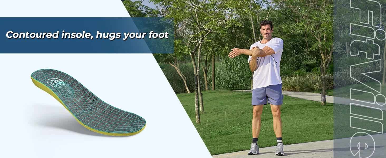 Fittington Men's Walking Shoes Extra Wide Comfort Sneakers Non Slip Trainers Man Shoes With Arch Support For Flat Feet Plantar
