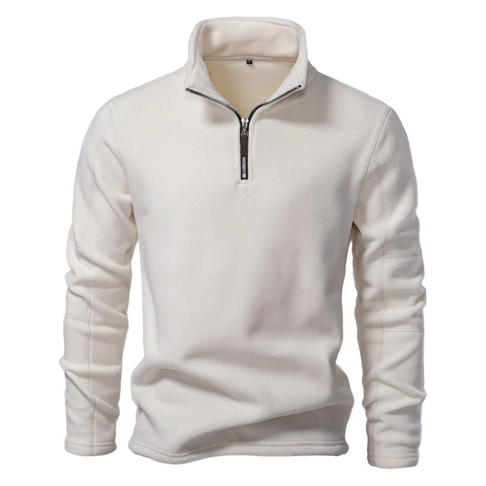 Quality Warm Jacket for Men Zipper Neck Pullover Men's Sweatshirt Soft Shell Mens Jacket Spring Autumn Men's Standing Collar