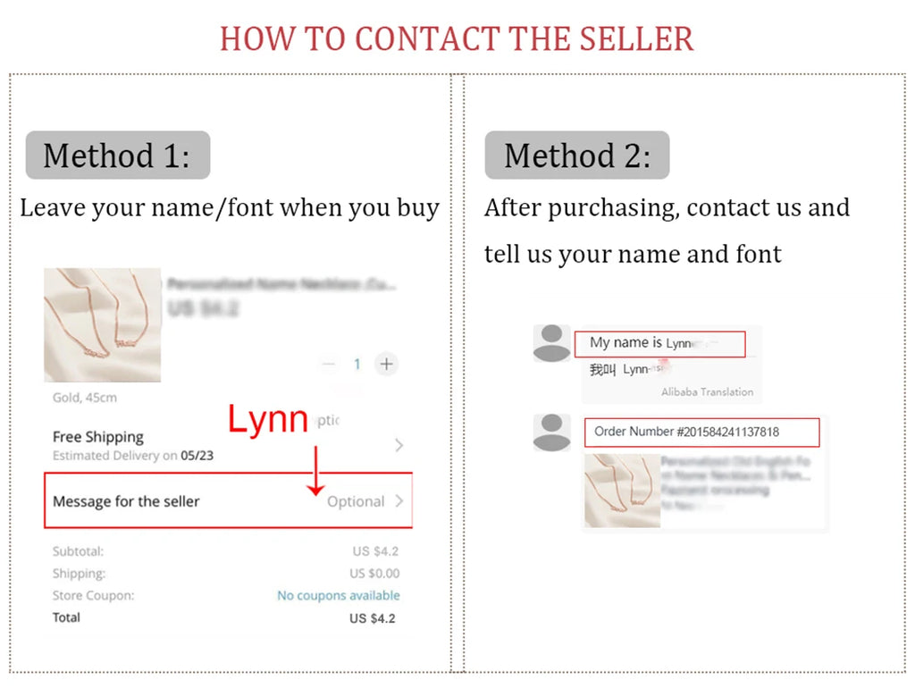 Custom Letter Name for