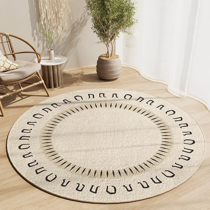 VIKAMA Japanese-Style Living Room Round Carpet, Bedroom Swivel Chair, Computer Chair, Sofa, Coffee Table Cushion, Home Decoration