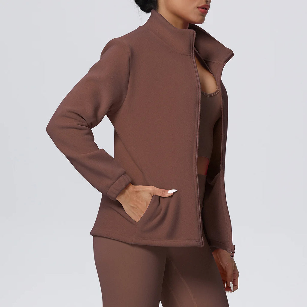 Women's Fitness Long Sleeve Sport Jacket Workout Coat Gym Training Outdoor Recreation Yoga Sportswear