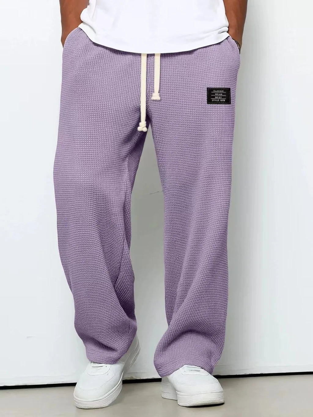 Men's Trendy Loose-Fitting Stretchy Straight-Leg Sweatpants for Spring and Autumn
