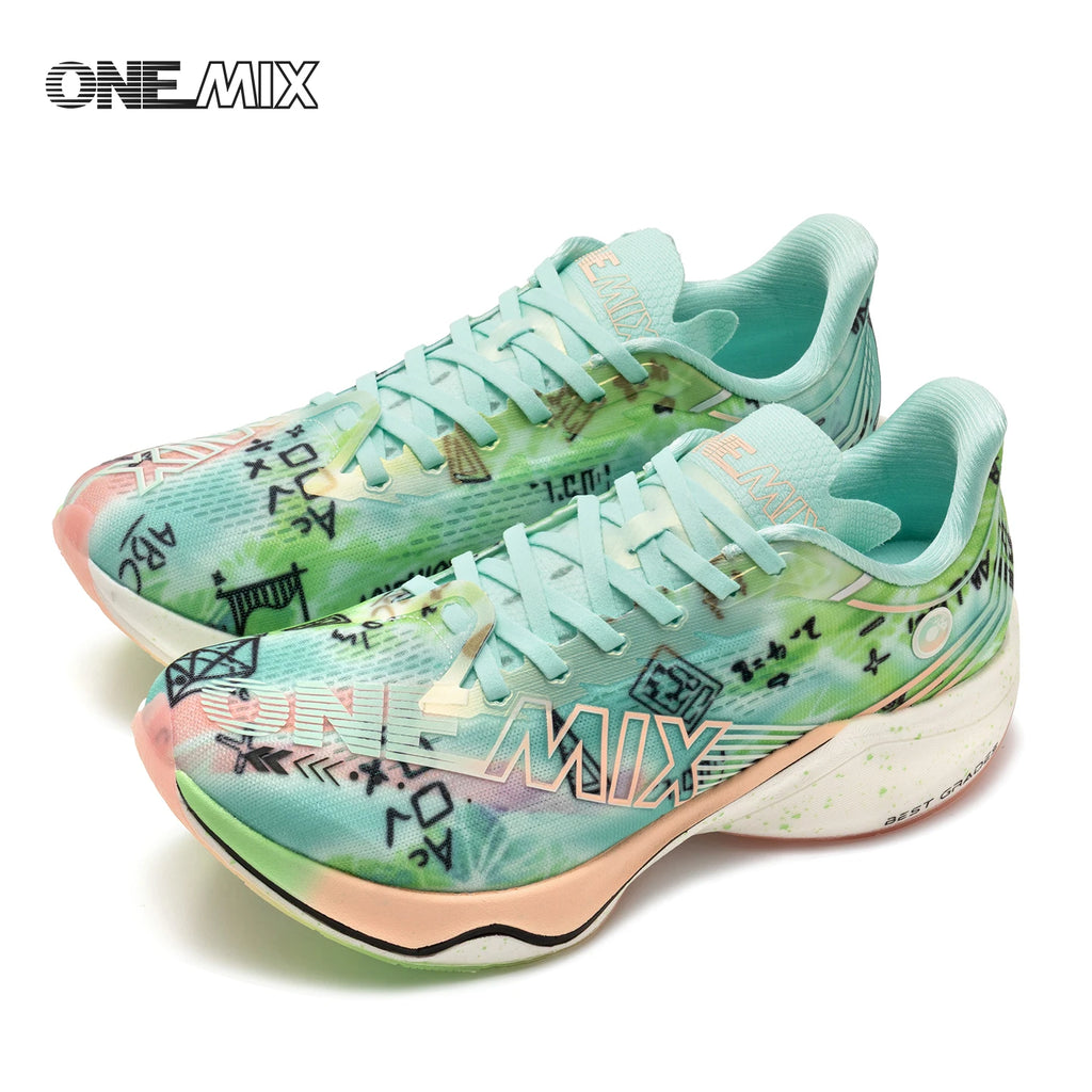 ONEMIX-Nylon Carbon Board Marathon Running Racing Shoes, Professional Stable Support, Shock-relief, Ultra-light Rebound Sneaker