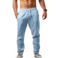 Spring/Summer New 9 Colors Men's Solid Color Cotton Linen Pants Autumn Streetwear Fashion Casual Loose Trousers