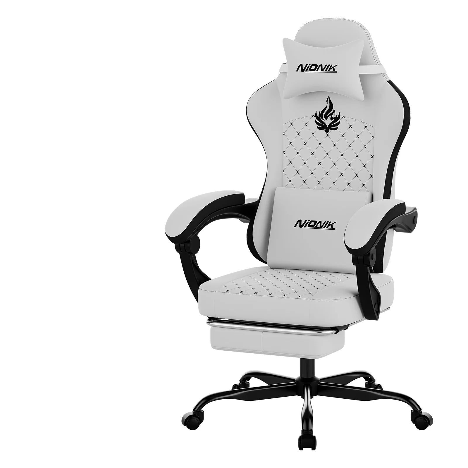 Gaming Chair with Footrest,