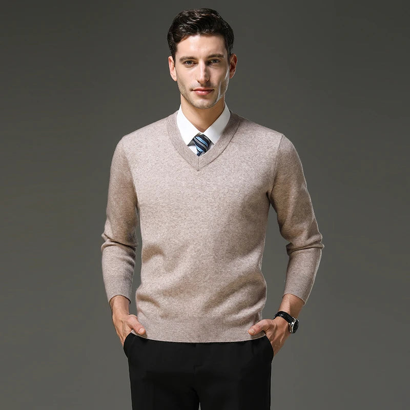 Top Grade Thick Anti-Pilling New Fashion Brand Autumn Winter Knit Pullover Men Slim Fit Sweater Business Casual Woolen Jumper
