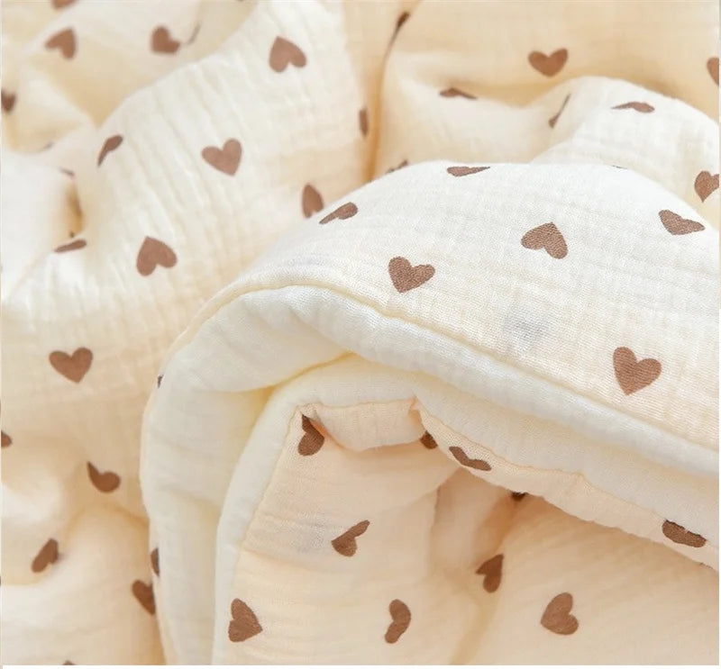 Newborn Baby Unisex Blanket Winter Cotton Knitted Infant Bed Sleeping Covers Quilts Toddler Stroller Swaddle Wrap Bedding Quilt