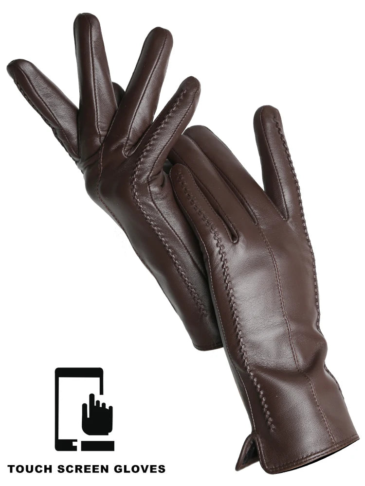 Women's sheepskin gloves winter