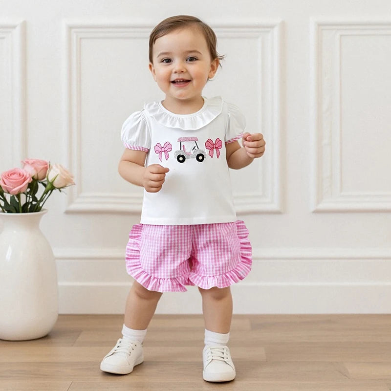 Adorable Infant Girl Tennis
