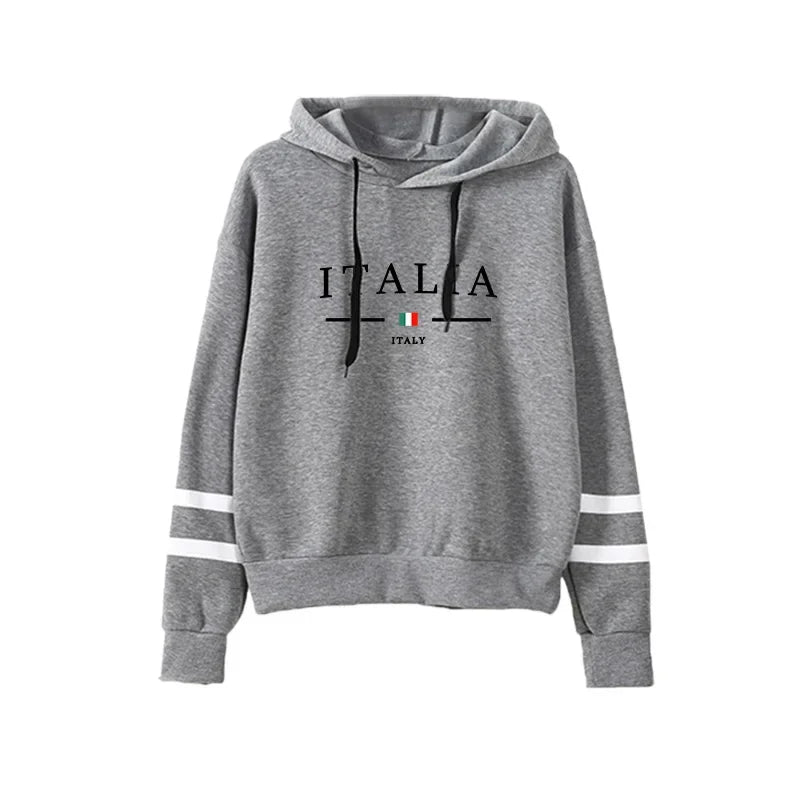 Fall Winter Lounge Wear Female Casual Warm Sportswear Italy Fashion Women Tracksuit Set Hoodies with Pants 2 Piece Casual Outfit