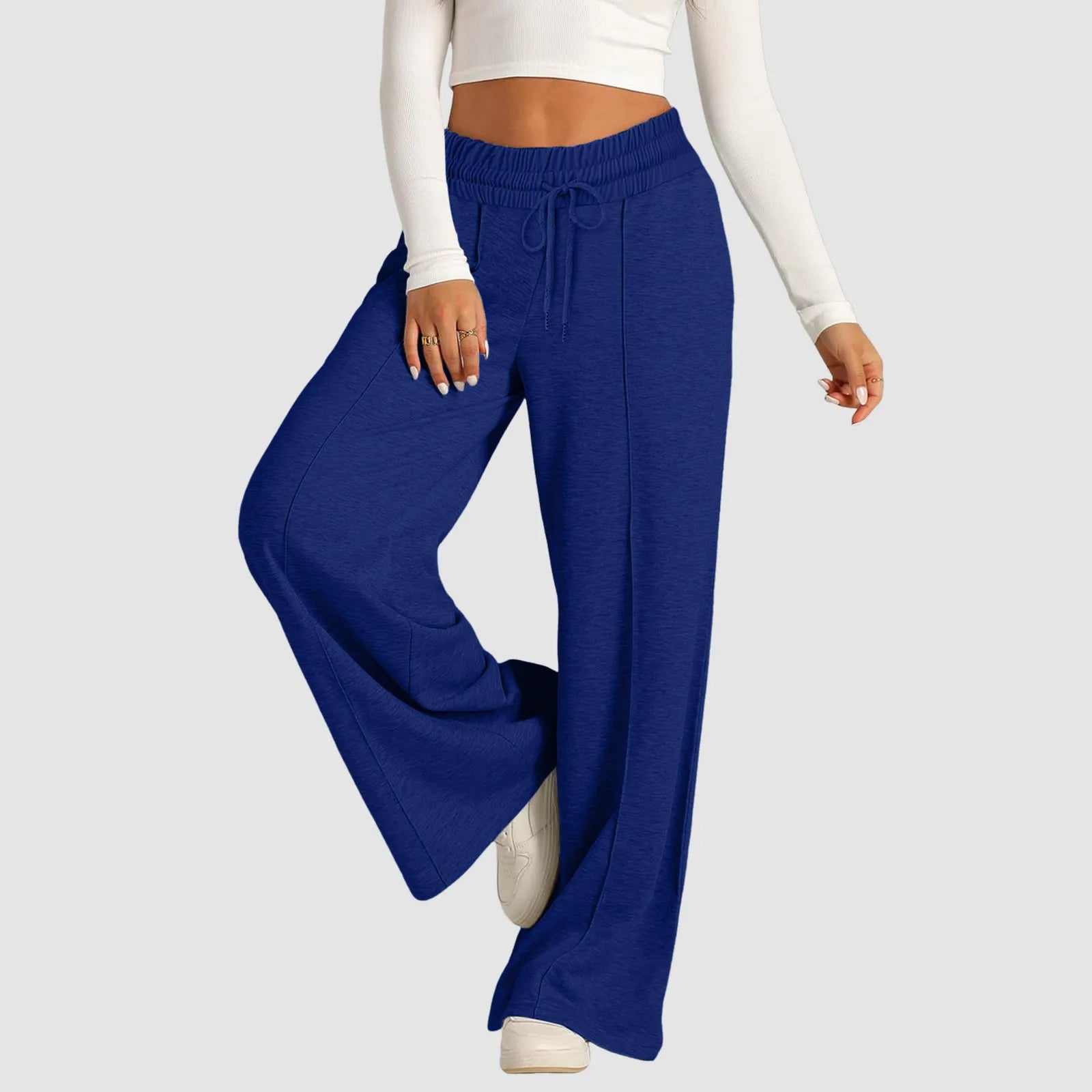 Tie Pants for Women Summer Casual Loose Wide Leg Trousers Jumpsuit Casual Spaghetti Strap Stretchy Long Pant Sports Sweatpants