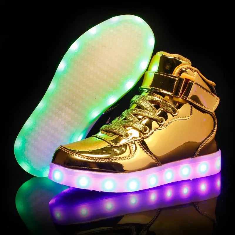 Men's Glowing Sneakers Unisex Luxury Luminous Sneakers USB LED Colorful Lighted Luminous Shoes Women Night Light Vulcanize Shoes