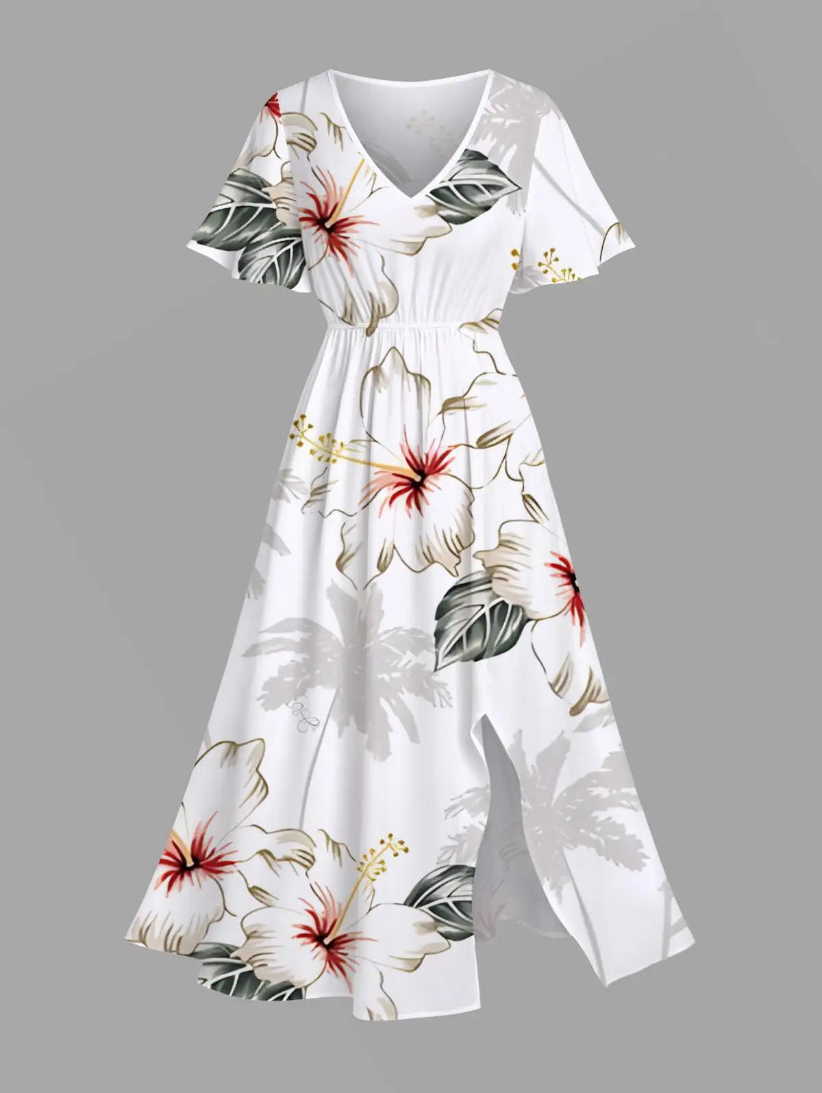 Couple Summer Outfit  - Floral Shirt & Chic Dress