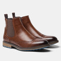 2026 Classic Red Wine Chelsea Boots for Men Fashionable Men Boots Casual Men Ankle Boots