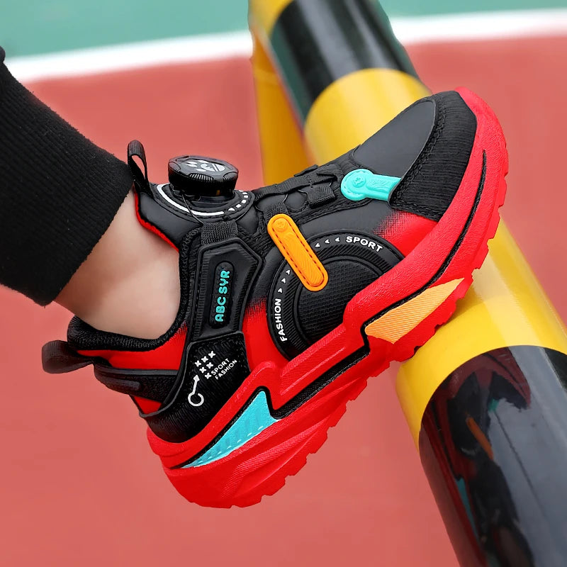 Childrens Sports Shoes Fashion Leather Comfortable Breathable Boys Casual Soft Bottom Non Slip Walking Outdoor Running Shoes