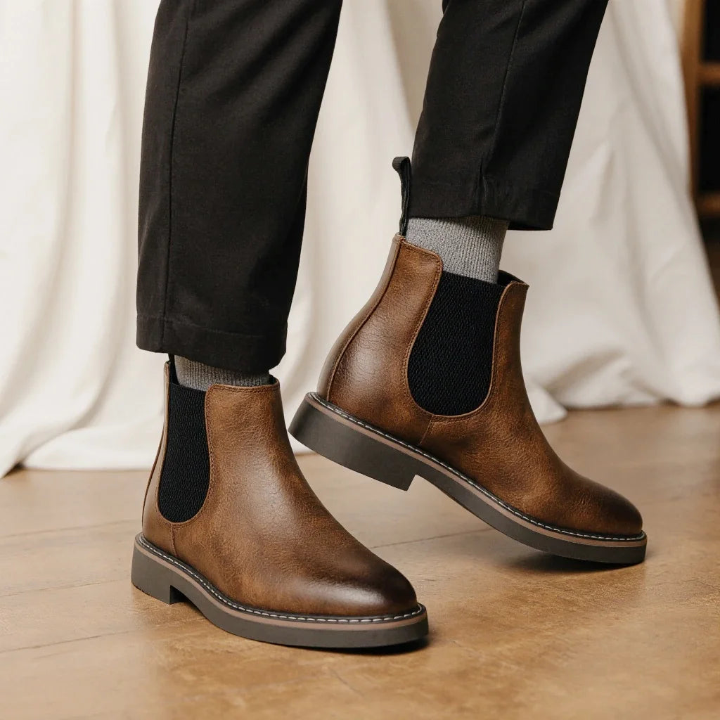 2026 Men's Chelsea Boots Ankle Boots for Men Retro Comfortable Brand Retro Fashion