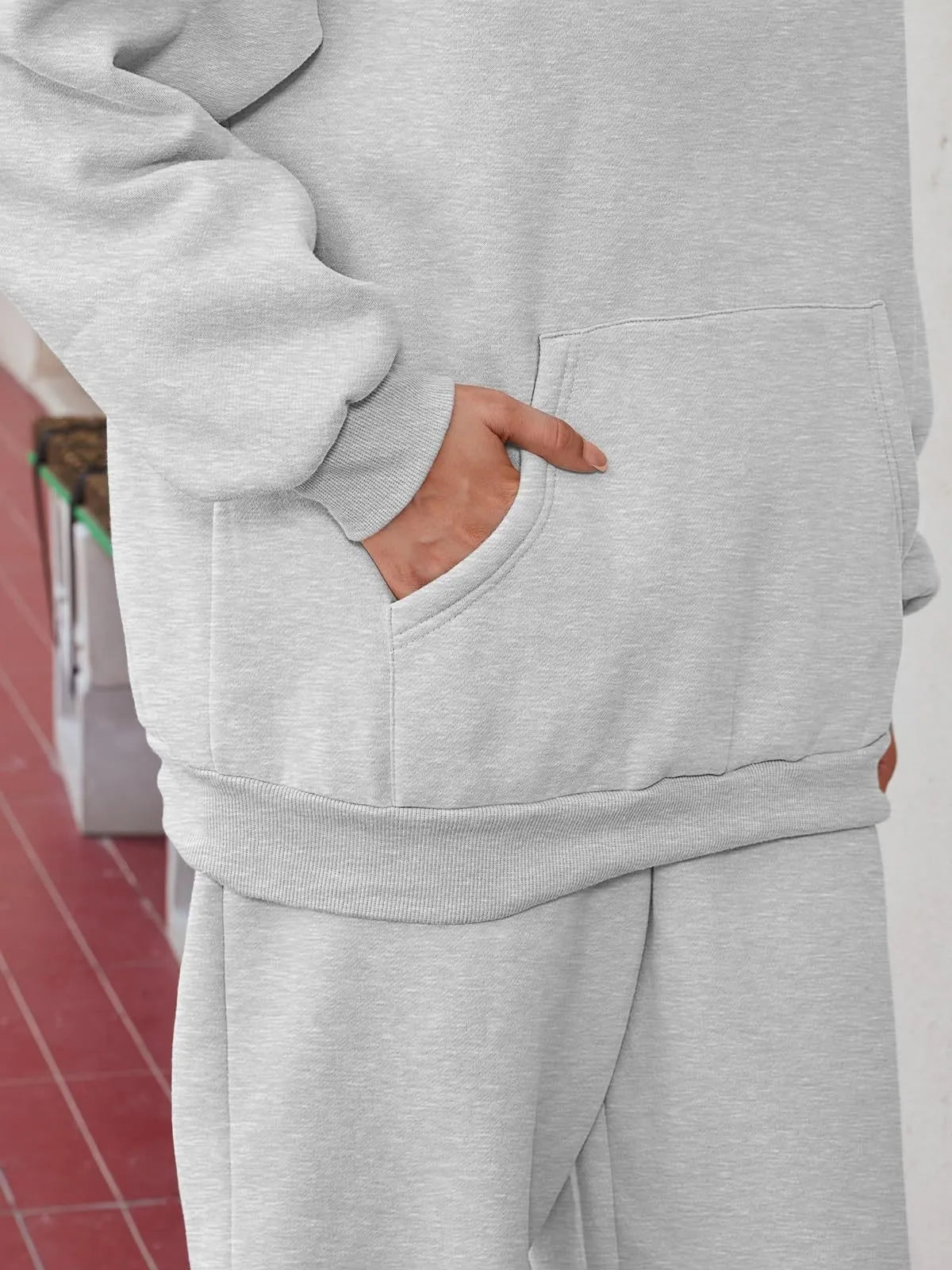 Women's Casual Hooded Sweatshirt and Sportswear Pants Set Long Sleeve Long Pants Autumn Season Fashion Ladies Outfit