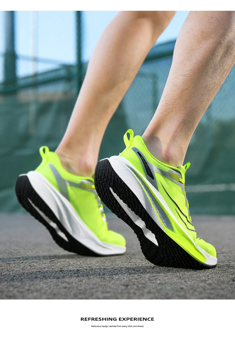 Specialty Men Running Shoes Carbon Board Sports Breathable Lightweight Women's Comfortable Athletic Nonskid Marathon Sneakers