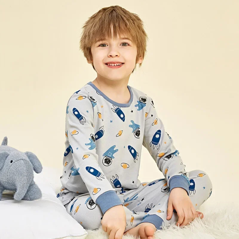 Kids Pajamas for Boys 2 3 4 5 6 7 8 9 10 11 12 13 14 Years Cotton Sleepwear Set Dinosaur Pyjamas Green Children Pijamas Clothing