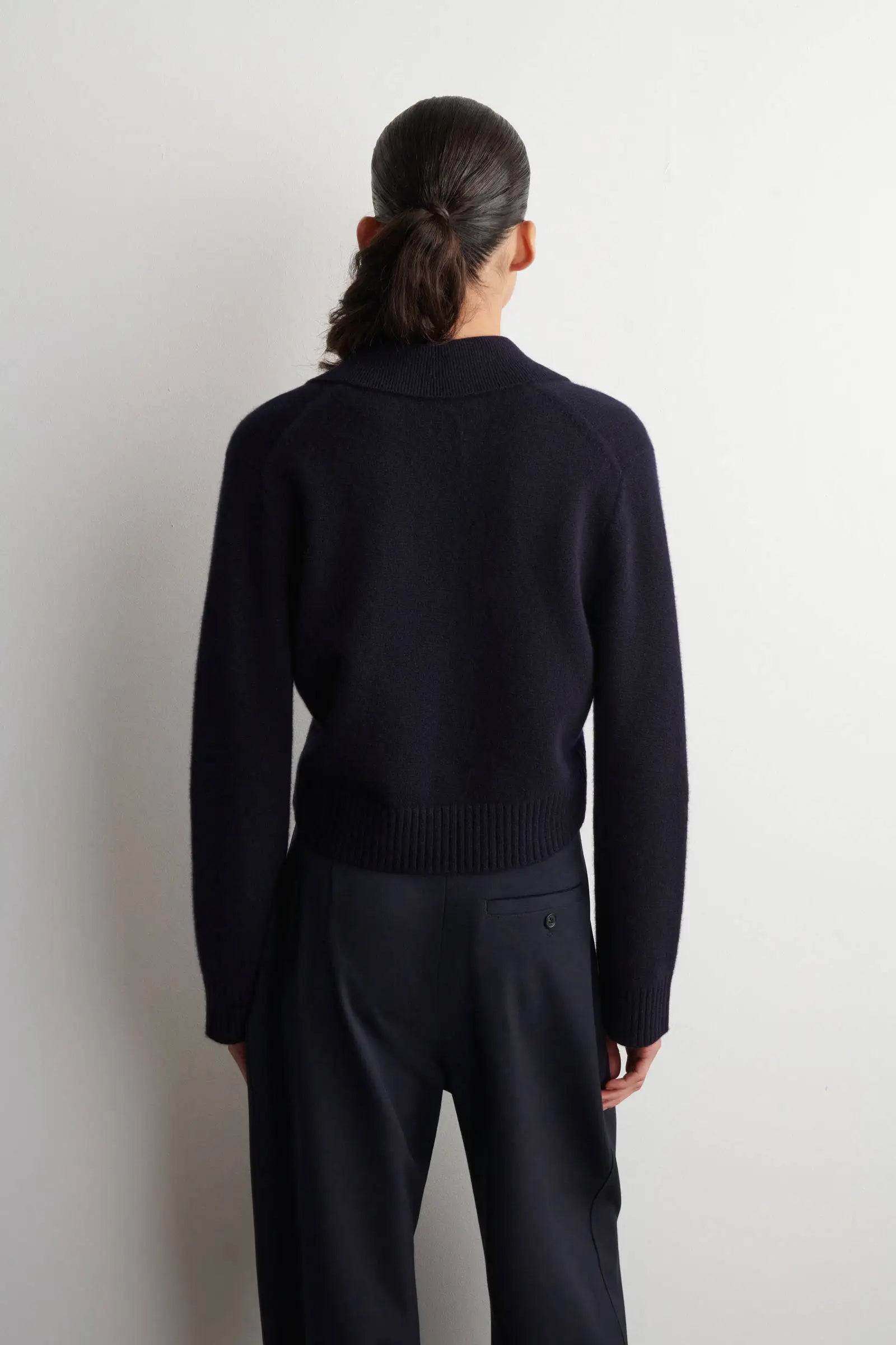Ethereal MD 2026 Cosmod Spring New Style Women's Casual Standard Style Navy Blue Button-Down Cardigan