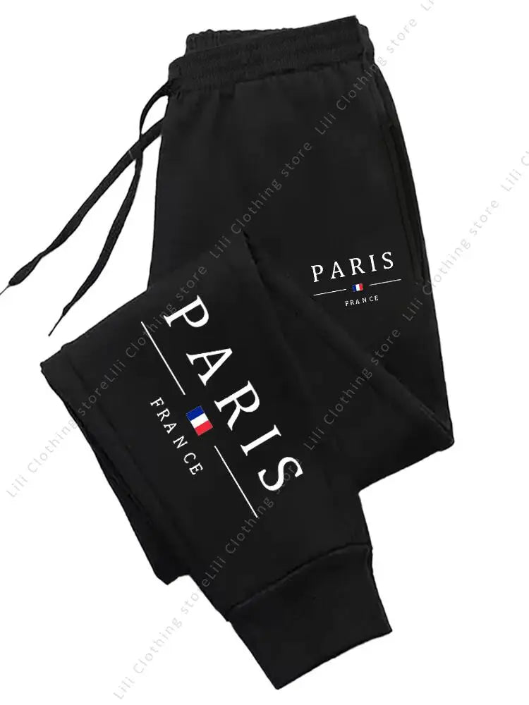 2025 New Hot Sale PARIS Jogger Pants for Women's Trousers High Quality Autumn Winter Fleece Casual Sports Sweatpants Women Pants
