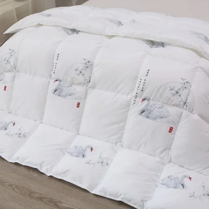 Fashion Print White Goose