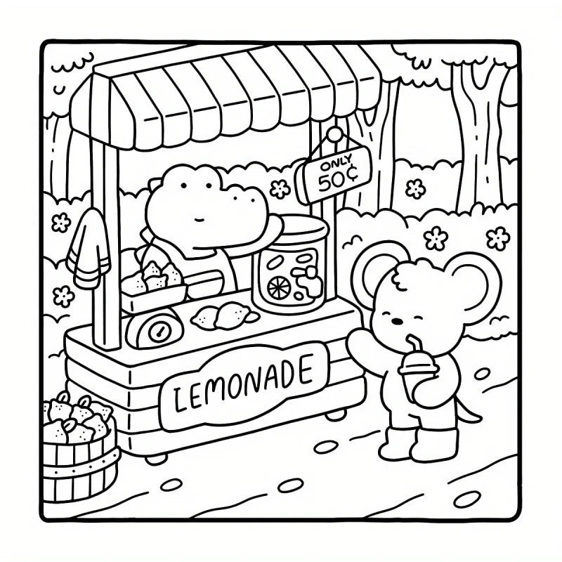 COZY FRIENDS: Cute & Comfy Coloring Book – Adorable Animal Adventures, For Adults & Teens, Stress Relief