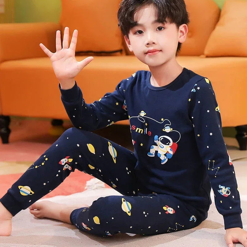 Kids Pajamas for Boys 2 3 4 5 6 7 8 9 10 11 12 13 14 Years Cotton Sleepwear Set Dinosaur Pyjamas Green Children Pijamas Clothing