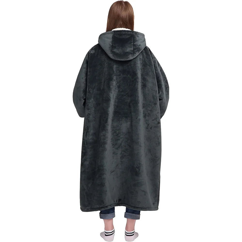 Super Sized Wearable Blanket Sports Shirt Gift for Men and Women, Soft