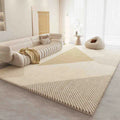 Soft Cream-Colored Thickened Non-Slip Carpet Plush Rug for Living Room Bedroom Home Sofa Coffee Table Anti-Cold Floor Mat