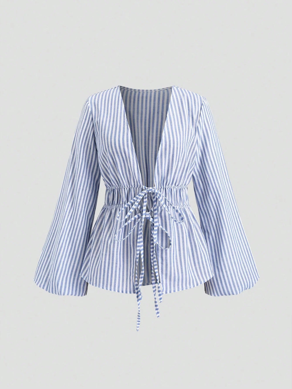 Striped Tie Bow Puff