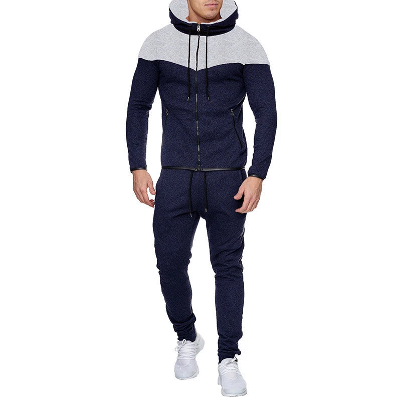 Casual Tracksuit Men Hooded Sweatshirt Outfit Spring Autumn Men's Sets Sportswear 2020 Male Hoodie+Pants 2PCS Jogging Sports Suit