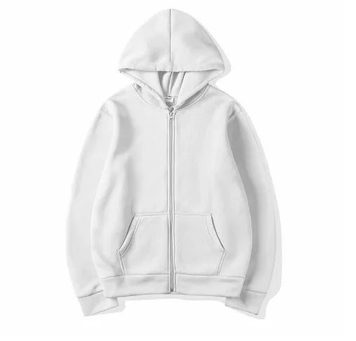 2025New Trendy Sweatshirt Coat Front Pockets Warm Zipper Lamb Wool