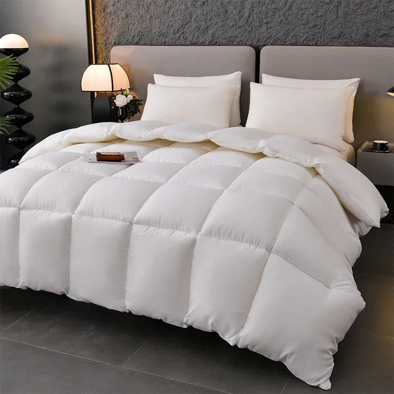 Feather Goose Down Duvet Warm Winter Thick Quilts for Single Double Couple Bed Blanket Down Filling Comforters King Queen Size