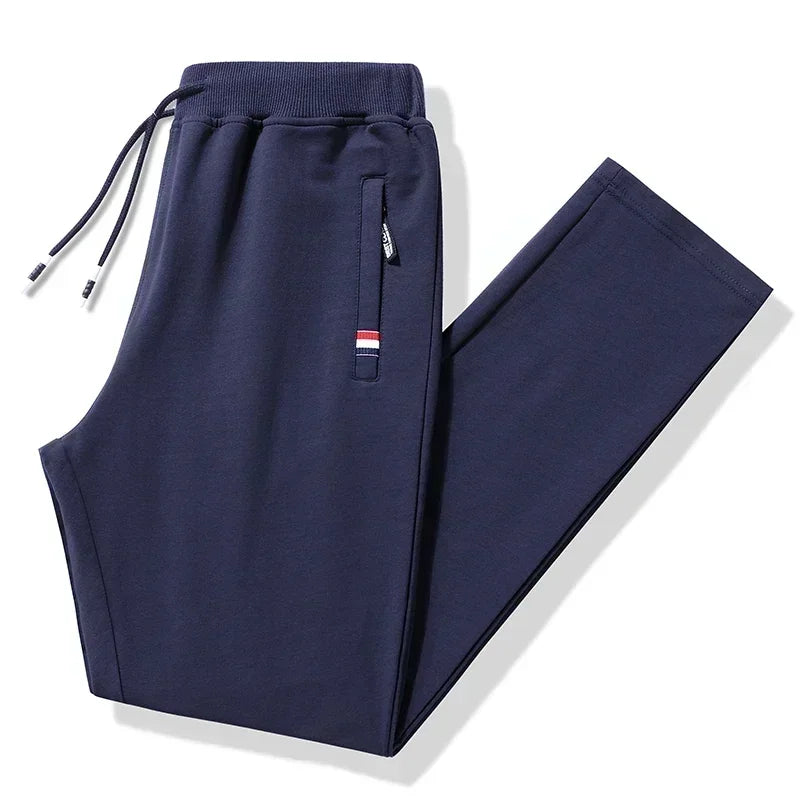 Spring Pants Men Fitness Sportswear Tracksuit Elastic Waist Sweatpants Cotton Trousers Loose Gym Jogger Track Pants Mens M- 8XL