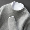 ZOCEPT Natural Cashmere Mock Neck Pullover Men Cashmere Sweater Soft Warm Jumpers Quality Casual Business Knitwear Basic Tops