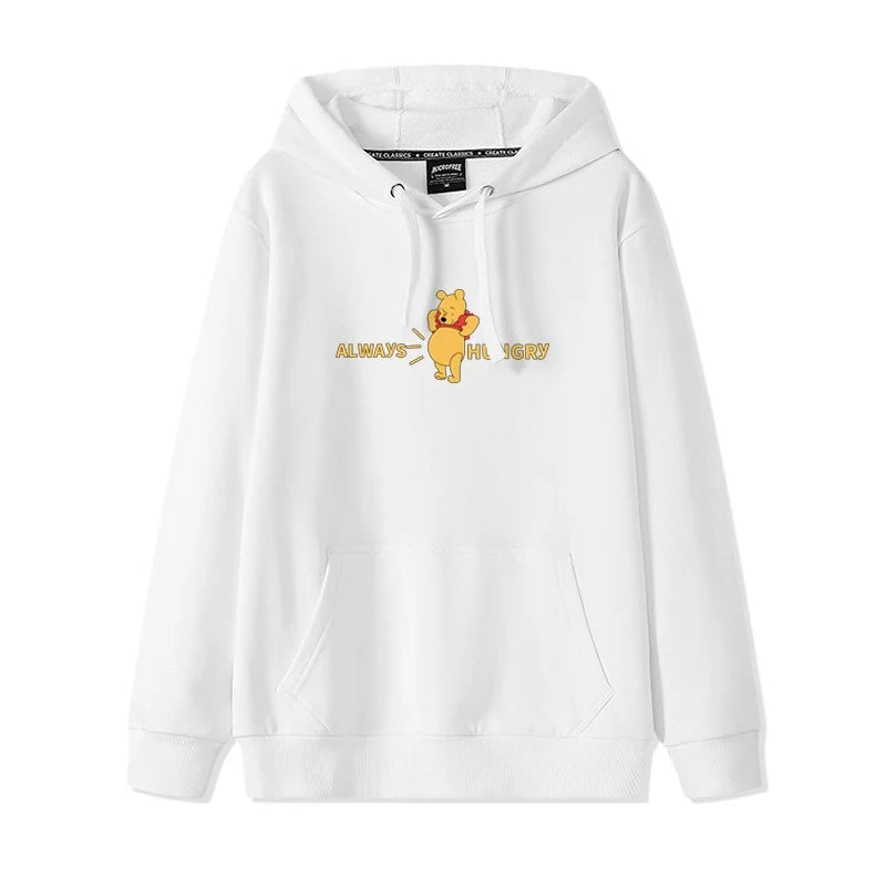 Cartoon Winnie the Pooh Fashion Simple Sweater Women's Loose and Comfortable Hooded Versatile Couple Girlfriend Sweater Jacket